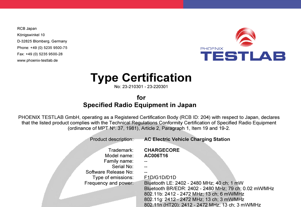 Certificación TELEC para el mercado japonés